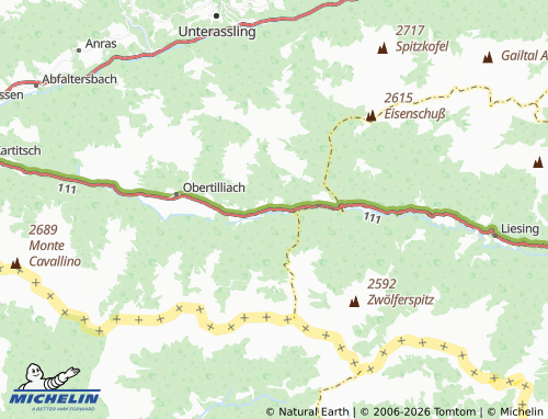 Mappa MICHELIN Untertilliach - ViaMichelin