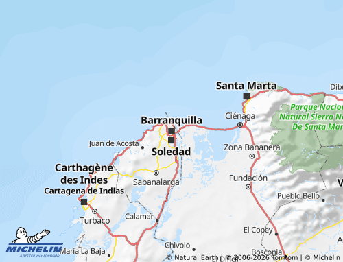 Carte MICHELIN Atlántico - ViaMichelin