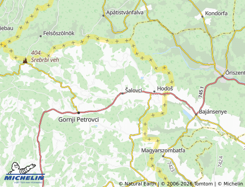Kaart MICHELIN Šalovci - ViaMichelin