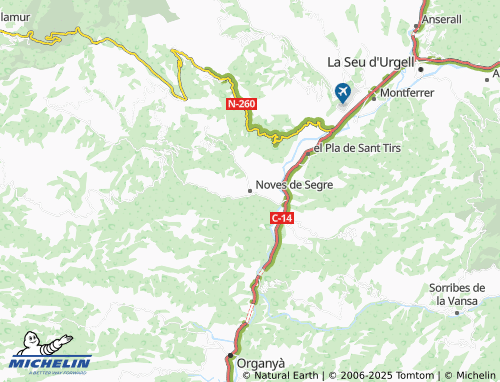 MICHELIN Noves de Segre map - ViaMichelin