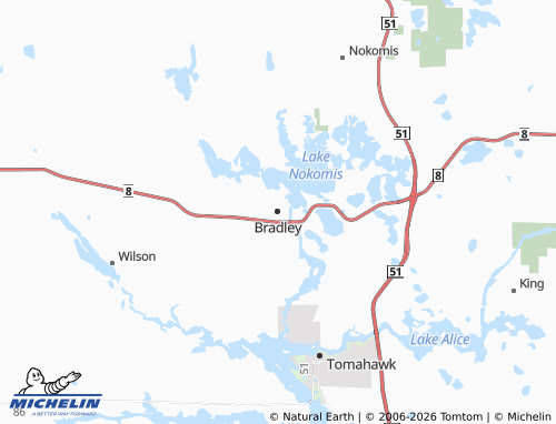 Mappa MICHELIN Bradley - ViaMichelin