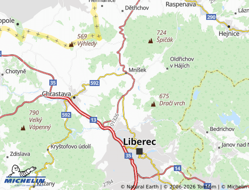Mappa MICHELIN Mníšek-Část - ViaMichelin