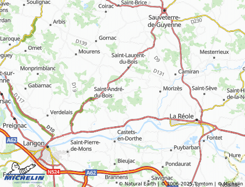 MICHELIN-Landkarte Sainte-Foy-la-Longue - ViaMichelin