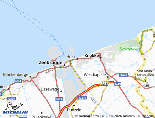 Mappa MICHELIN Heist - ViaMichelin
