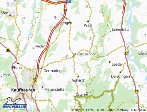 MICHELIN Oberostendorf map - ViaMichelin