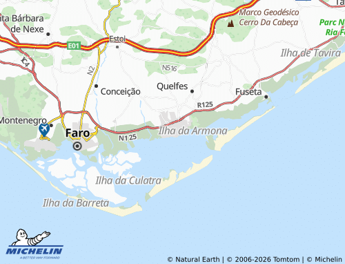 Mapa MICHELIN Olhão - ViaMichelin