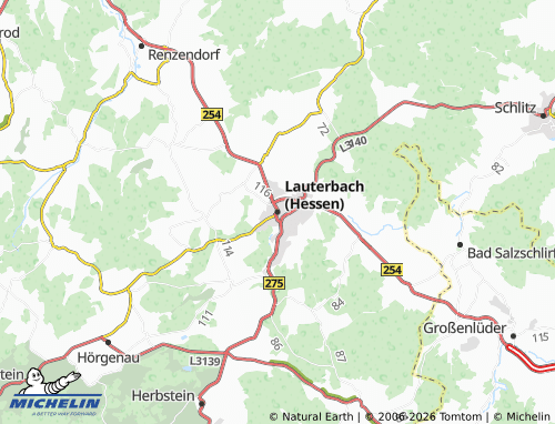 MICHELIN Lauterbach (Hessen) map - ViaMichelin