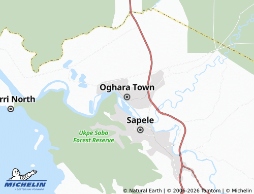 Mappa MICHELIN Oghara Town - ViaMichelin