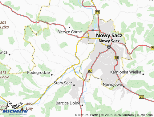 MICHELIN Podrzecze map - ViaMichelin