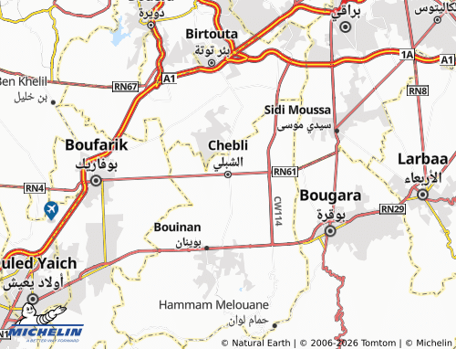 Carte MICHELIN Chebli - ViaMichelin