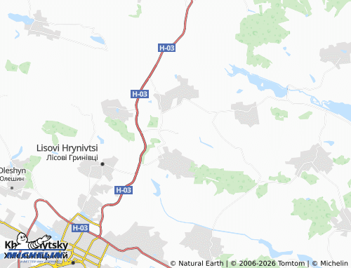 Carte MICHELIN Tyranivka - ViaMichelin