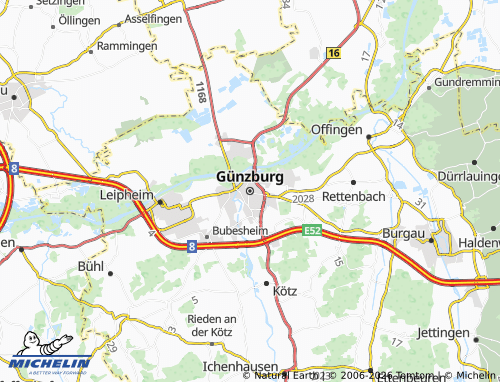 MICHELIN Günzburg map - ViaMichelin