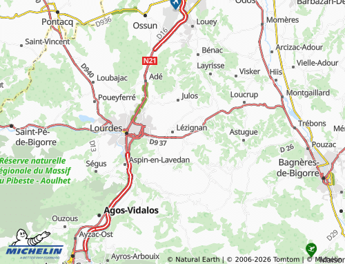 MICHELIN Lézignan map - ViaMichelin