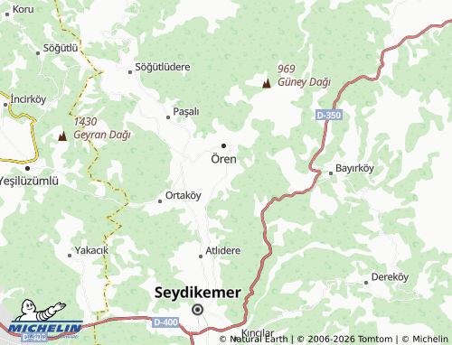 MICHELIN Sahilceylan map - ViaMichelin