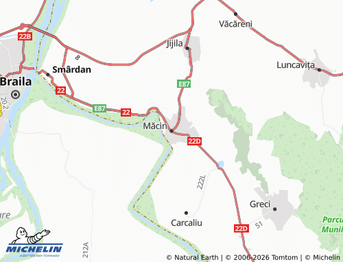 MICHELIN Măcin map - ViaMichelin