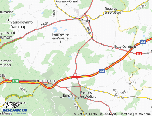 MICHELIN Braquis map - ViaMichelin