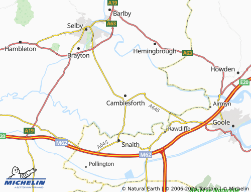 MICHELIN Camblesforth map - ViaMichelin
