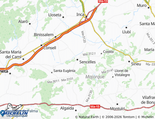 Mapa MICHELIN Sencelles - ViaMichelin
