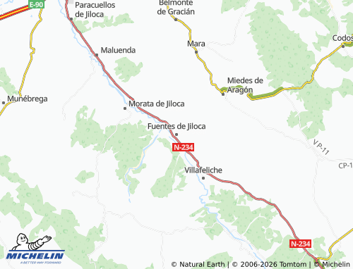 Mappa MICHELIN Fuentes de Jiloca - ViaMichelin