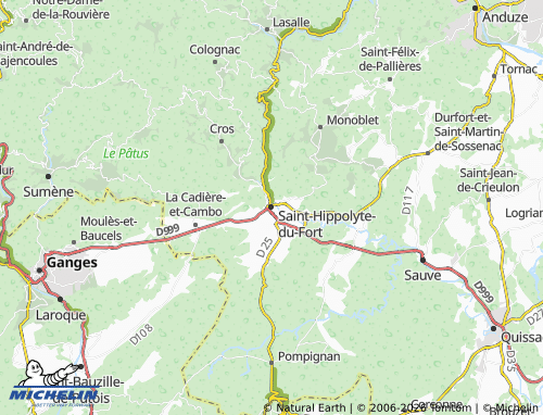 Mappa MICHELIN Saint-Hippolyte-du-Fort - ViaMichelin