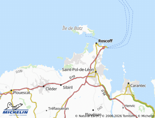 MICHELIN Santec map - ViaMichelin