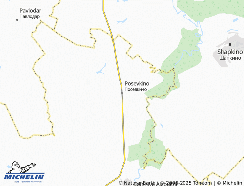 MICHELIN Posevkino map - ViaMichelin