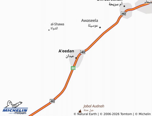 MICHELIN-Landkarte A'eedan - ViaMichelin