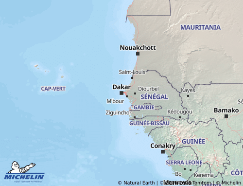 Carte MICHELIN Sénégal - ViaMichelin