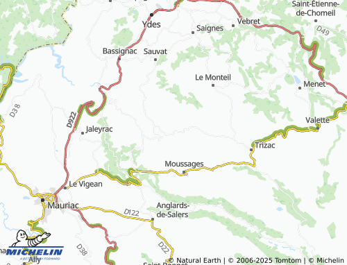 MICHELIN Auzers map - ViaMichelin