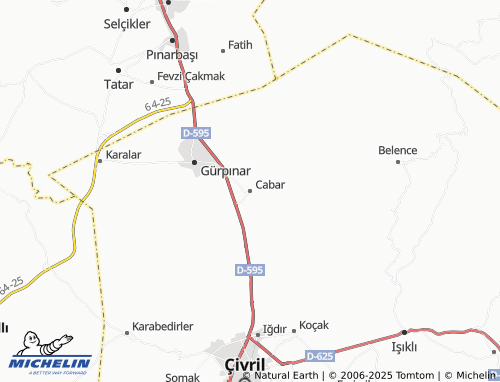 MICHELIN Cabar map - ViaMichelin