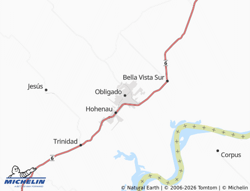 MICHELIN Obligado map - ViaMichelin