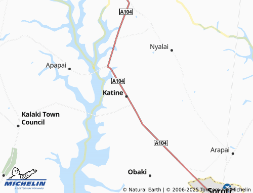 MICHELIN Katine map - ViaMichelin