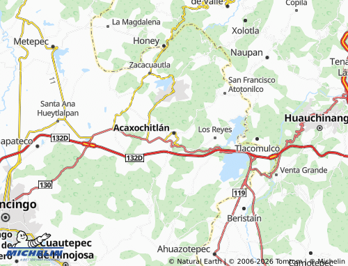 Kaart MICHELIN Acaxochitlán - ViaMichelin