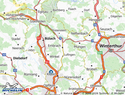 Mappa MICHELIN Embrach - ViaMichelin