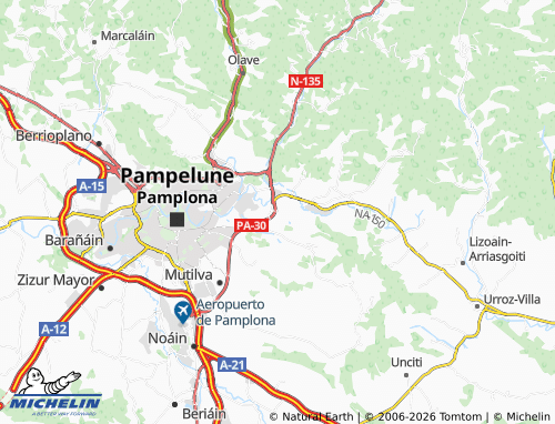 MICHELIN-Landkarte Gorráiz - ViaMichelin