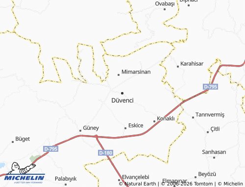 Mapa MICHELIN Düvenci - ViaMichelin