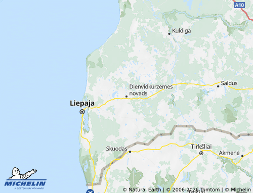 MICHELIN Dienvidkurzemes novads map - ViaMichelin