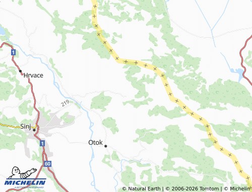 MICHELIN-Landkarte Gljev - ViaMichelin