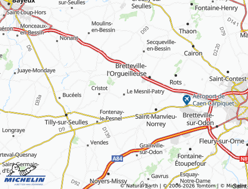 MICHELIN Le Mesnil-Patry map - ViaMichelin