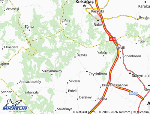 MICHELIN Üçavlu map - ViaMichelin