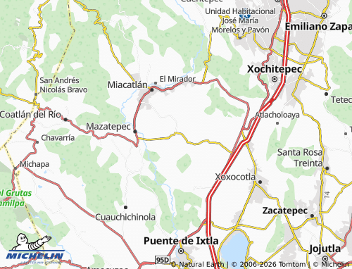 MICHELIN-Landkarte Coatetelco - ViaMichelin