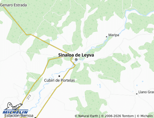 Mapa MICHELIN Sinaloa de Leyva Centro - ViaMichelin