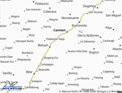 MICHELIN Nueva Vida Sur map - ViaMichelin