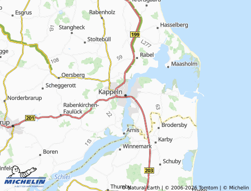 MICHELIN Kappeln map - ViaMichelin