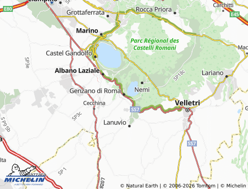 MICHELIN-Landkarte Genzano di Roma - ViaMichelin