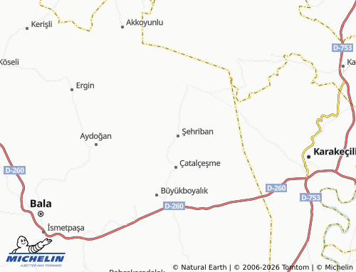 Mapa MICHELIN Şehriban - ViaMichelin