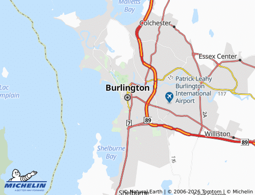 Mappa MICHELIN Burlington - ViaMichelin