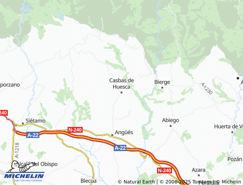 MICHELIN Casbas de Huesca map - ViaMichelin