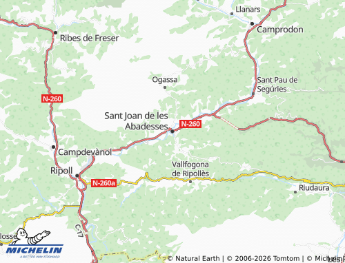 MICHELIN Sant Joan de les Abadesses map - ViaMichelin
