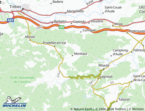 MICHELIN Montlaur map - ViaMichelin